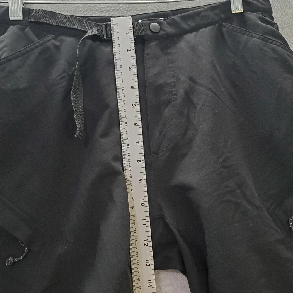 Navara Men Activewear Shorts 32 Black Chino Zip Pockets‎ MTB Cycling Belted